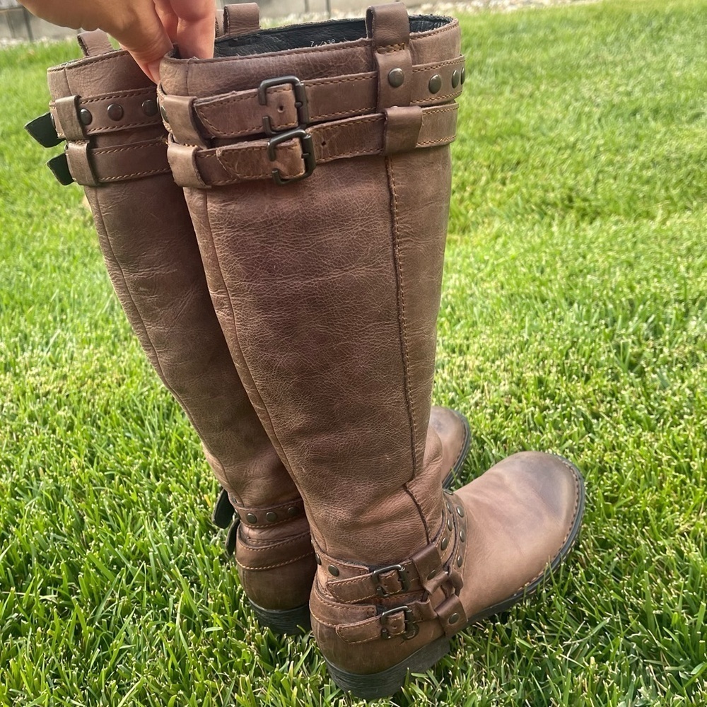 Born Brown Over-the-Knee Leather Boots - Picture 5 of 14